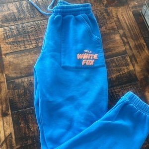 white fox offstage sweatpants